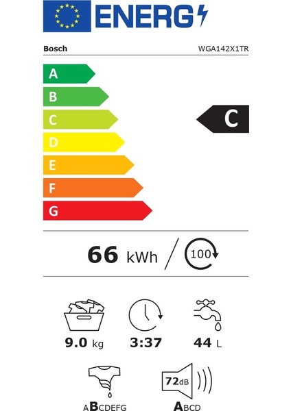 WGA142X1TR 9 kg 1200 Devir Çamaşır Makinesi