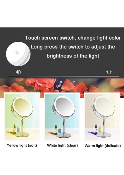 makyaj Aynası, Özellikler: Uçak + 3 Kat Büyütme (7 Inç Pil Modeli) Beyaz (Yurt Dışından)