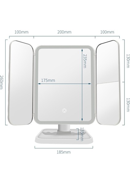 430 Makyaj Aynası Masa Lambası Plug-In Tarzı Beyaz (Yurt Dışından)