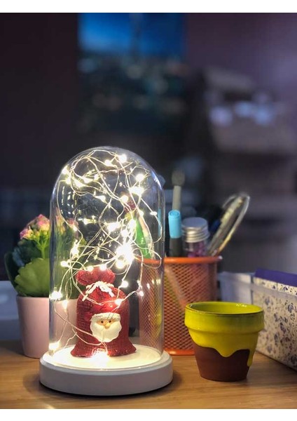 Işıklı Fanus Noel Baba Çuval Lamba Yeni Yıla Özel Hediye Gece Lambası fiyatları
