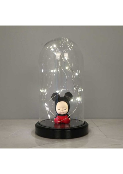 Işıklı Fanus Mickey Bebek Figürlü Lamba