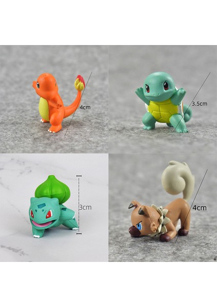 Pokémon Modeli 4Pcs Kombinasyonu