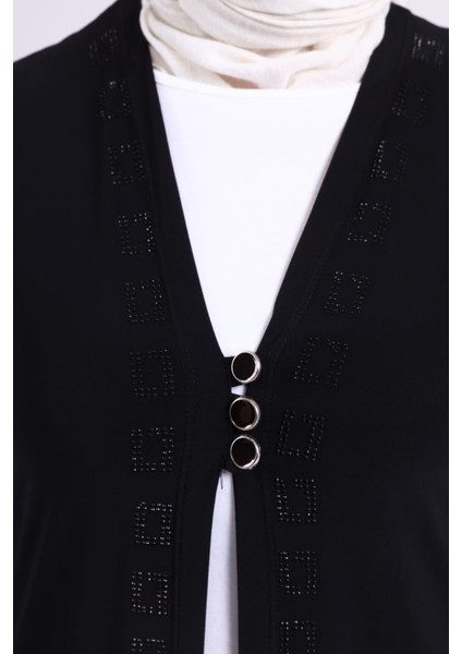 Kadın Büyük Beden Üç Düğmeli Likralı Yelek modelleri