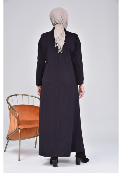 Kadın Büyük Beden Fermuarlı Kışlık Kaban %92 Viskon Nefes Alabilir Kumaş indirimleri