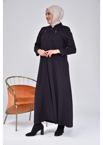 Kadın Büyük Beden Fermuarlı Kışlık Kaban Pardesü fırsatları