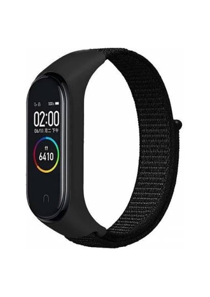 Bonjux Xiaomi Mi Band 5 Kumaş Siyah Kordon