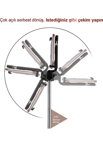 K07 Bluetooth Tripod Selfie Çubuğu (Yurt Dışından)