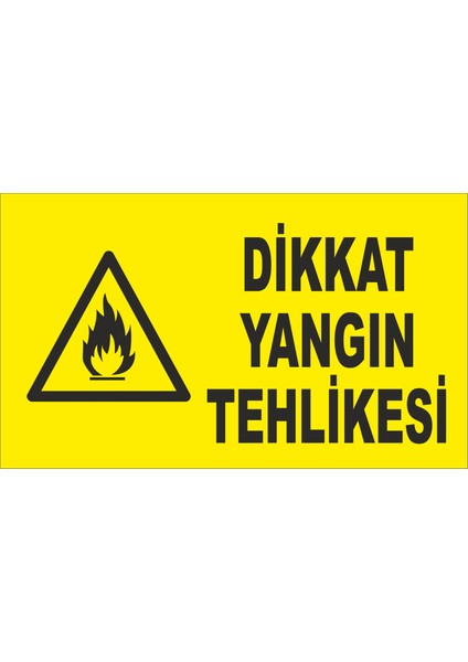 Dikkat Yangın Tehlikesi Iş Güvenliği ve Uyarı Levhaları