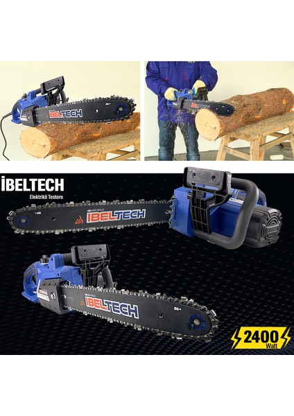 İbeltech Rowermax 2400 Watt Elektikli Testere Ağaç Kesme Testeresi 40 cm Palalı fiyatları