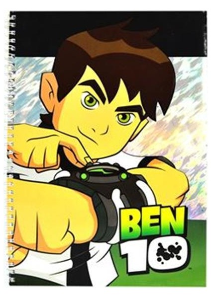 BEN10 A4 80 Yaprak Kare Yaldızlı Gofreli Defter