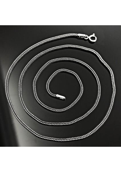 Tilkikuyruğu Gümüş Erkek Kolye Zincir Italyan Malı Ince Model fiyatları