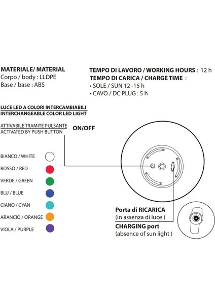 SF400 Bahçe Solar Küre Lamba Ø400 mm