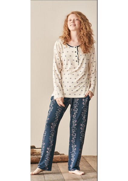 3924 Bayan Pijama Takımı Larcivet - S