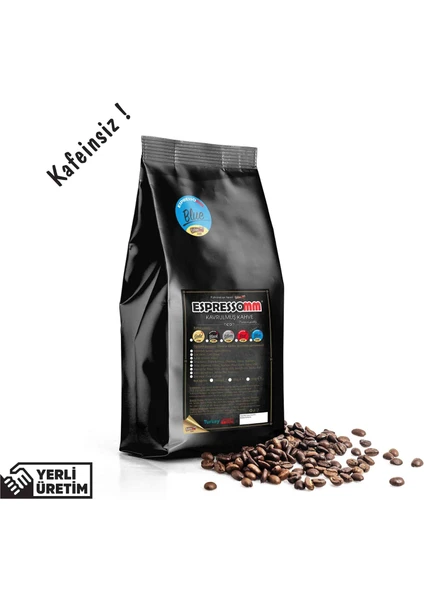 Espressomm Blue Çekirdek Kahve - Kafeinsiz 250 gr