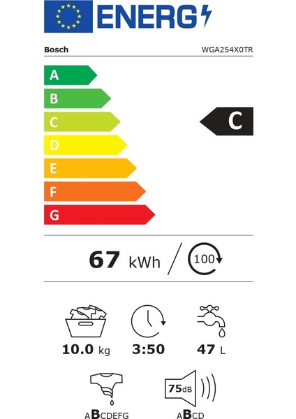 WGA254X0TR 10 kg 1400 Devir Çamaşır Makinesi