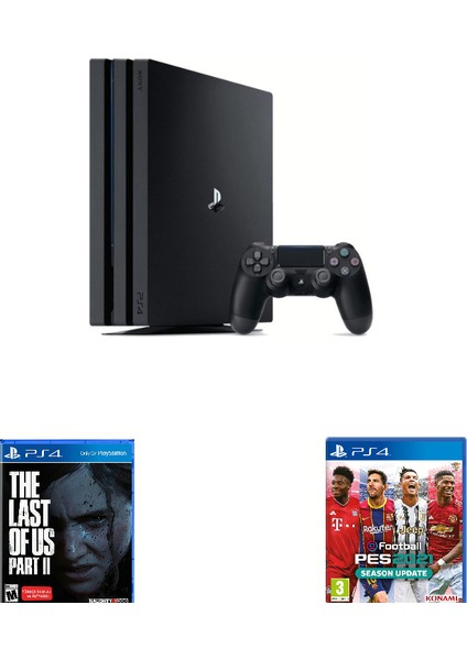 Playstation 4 Ps4 Pro 1 Tb - Garantili - Teşhir Ürünü+ Pes 21 + Last Of Us Part 2 Cdlı