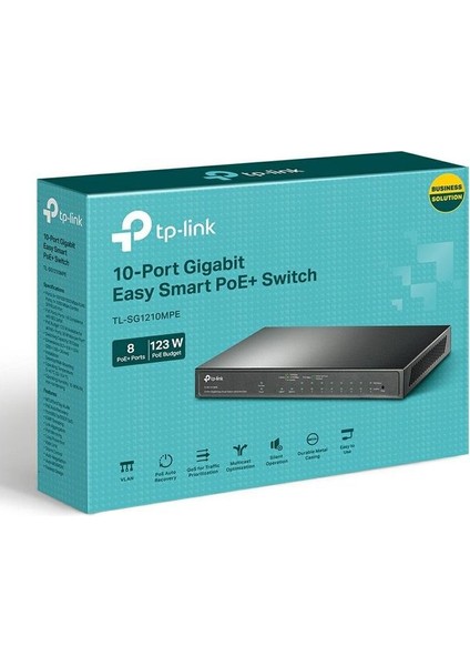TL-SG1210MPE, 10'lu 8'i Gigabit Poe Switch