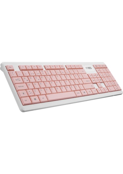 ALBC6314 Pembe/beyaz 2.4ghz 1200DPI Mouse Türkçe Q Kablosuz Klavye + Mouse Set