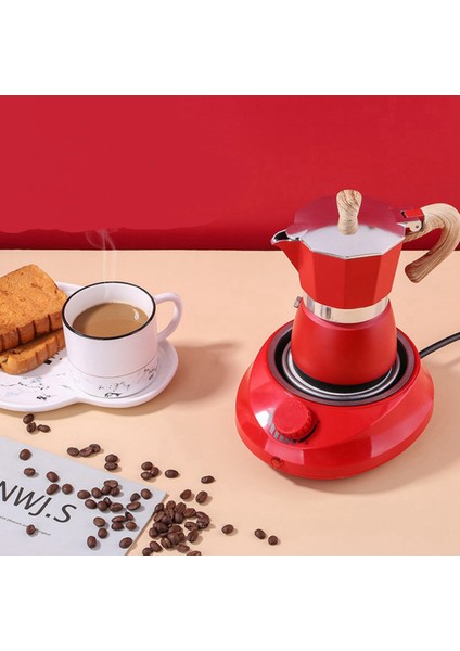 Klasik Stovetop Espresso Maker Espresso Kupası Moka Pot Kırmızı 300ML (Yurt Dışından)