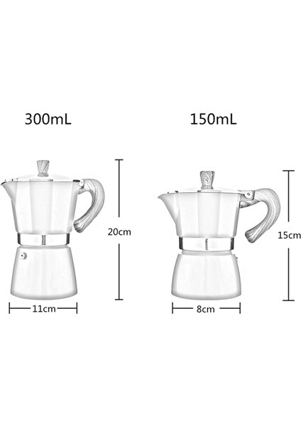 Klasik Stovetop Espresso Maker Espresso Kupası Moka Pot Kırmızı 300ML (Yurt Dışından)