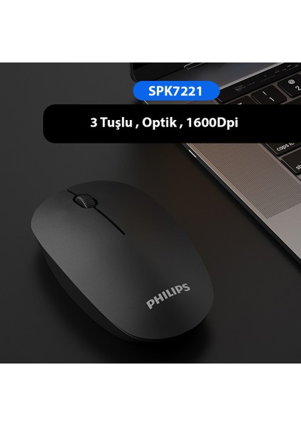 SPK7221 M221 1600 Dpi Kablosuz Mouse Siyah