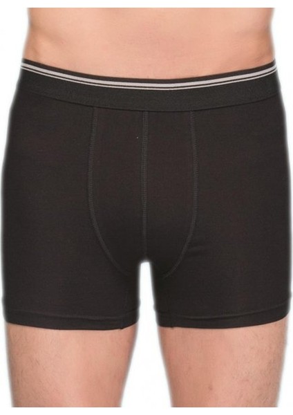 1097 Erkek Likralı Boxer Siyah - S