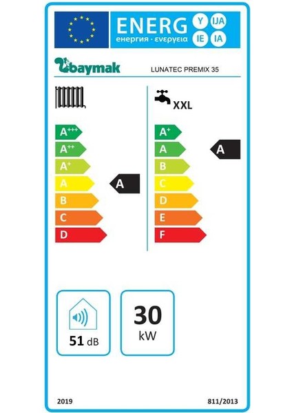 Lunatec Premix 32/35  Kw (27.000 Kcal) Tam Yoğuşmalı Kombi