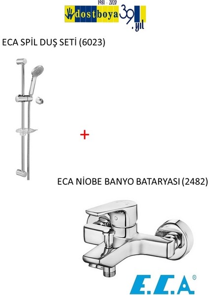 Eca Niobe Banyo Bataryası (2432) + Eca Spil Sürgülü Üst Takım (6023)