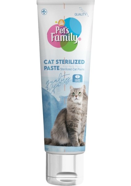 Pets Family Kedi Sterilized Malt Pasta 100 gr