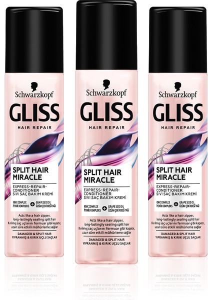 Split Hair Miracle Sıvı Saç Kremi 200 Ml X 3 Adet fiyatları