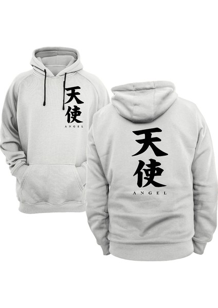 Angel Yazılı Çift Baskılı 3 Ipl. Şardonlu %100 Pamuk, Içi Polar, Çok Kalın Sweatshirt