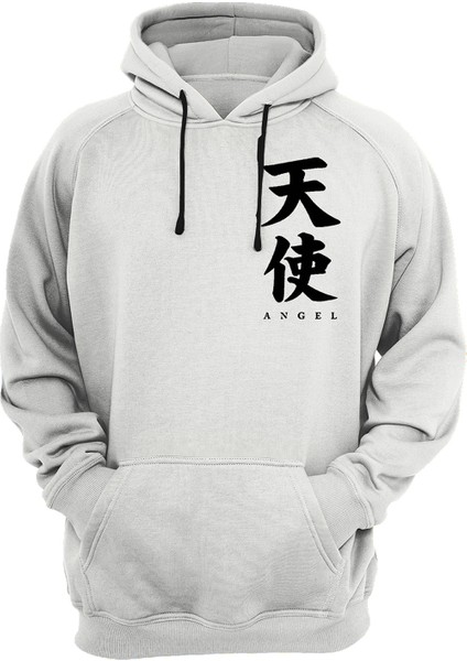 Angel Yazılı Çift Baskılı 3 Ipl. Şardonlu %100 Pamuk, Içi Polar, Çok Kalın Sweatshirt