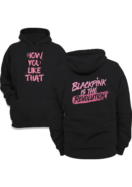 Blackpink Revolution Çift Baskılı 3 Ipl. Şardonlu %100 Pamuk, Içi Polar, Çok Kalın Sweatshirt
