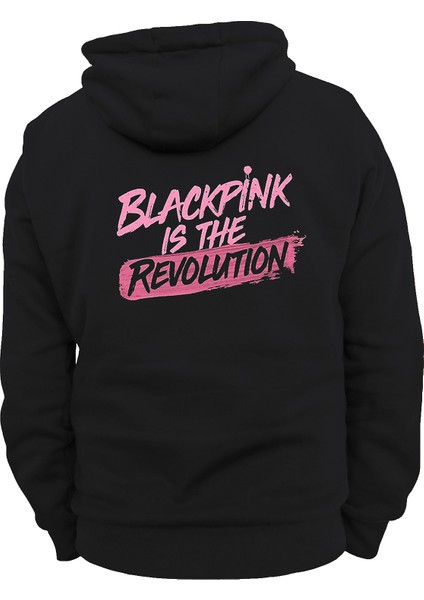 Blackpink Revolution Çift Baskılı 3 Ipl. Şardonlu %100 Pamuk, Içi Polar, Çok Kalın Sweatshirt