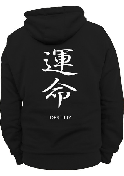 Destiny Yazılı Çift Baskılı 3 Ipl. Şardonlu %100 Pamuk, Içi Polar, Çok Kalın Sweatshirt