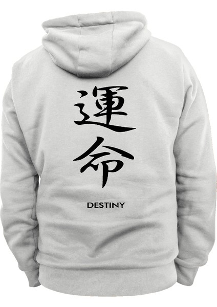 Destiny Yazılı Çift Baskılı 3 Ipl. Şardonlu %100 Pamuk, Içi Polar, Çok Kalın Sweatshirt