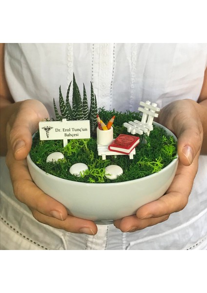 Doktorlar Için Kalemlik ve Kitaplı Minyatür Bahçe - Luna Koleksiyonu modelleri