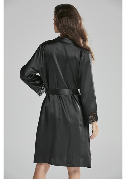 Saten Dantelli Gecelik & Sabahlık Takım - 4265 modelleri