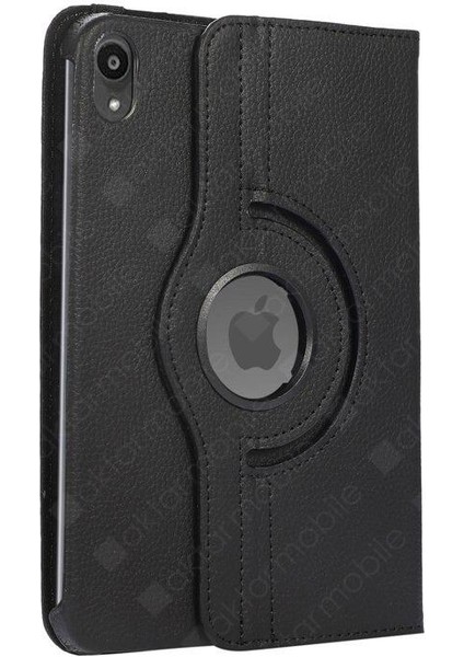 Apple iPad Mini 6. Nesil 2021 Kılıf 360° Dönebilen Akıllı Kapak Standlı Kılıf Smart Uyku Modlu Siyah modelleri