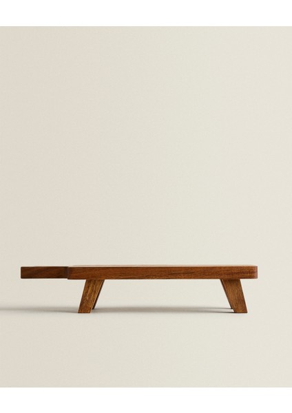 Doğal Ahşap Ayaklı Kesim ve Sunum Standı Tahtası Natural Renk 47 x 17.5 x 8 cm.