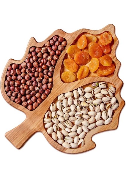 Ahşap Çerezlik 3 Bölmeli