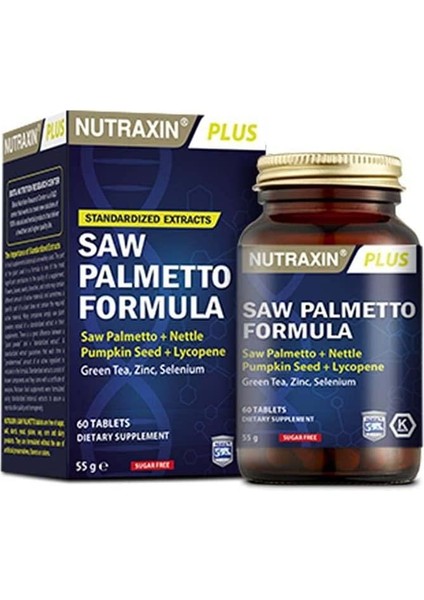 Nutraxın Saw Palmetto 60 Tab. 1 Paket(1 x 60 Tabletten)