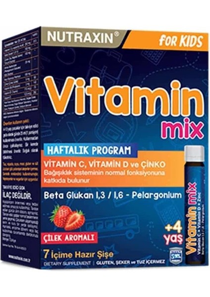 Nutraxın Vıtamın Mıx For Kids 7X25 ml 1 Paket