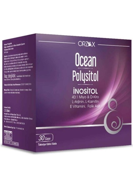 Ocean Polysitol Takviye Edici Gıda 30 Saşe - Folik Asit 400 Μg