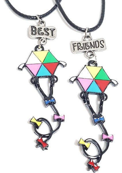 Rengarenk Uçurtmalar Arkadaşlık Best Friends Bff Kolyesi