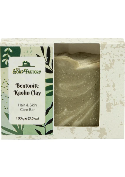 The Soap Factory Artizan Seri Bentonit ve Kaolin Killi Sabun 100 g - Yağlı Ciltler İçin - Fazla Yağı Giderir - Sebum Dengesini Korur - Canlı Bir Cilt İçin - Soğuk Sıkım Sabun