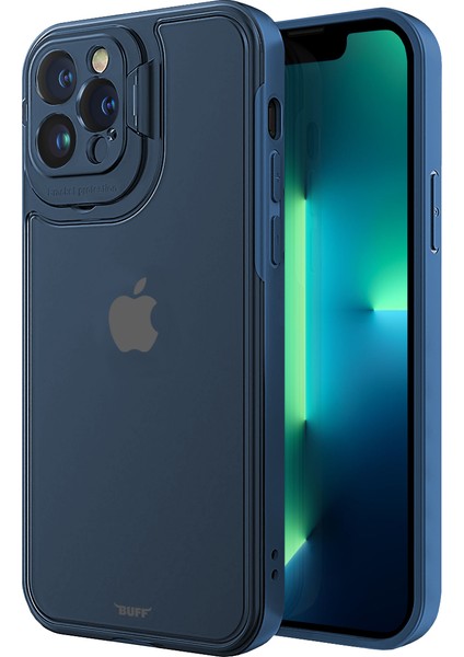 Buff Apple iPhone 13 Pro Max Hybrid Corner Kılıf Mavi