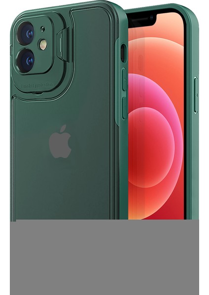 Buff Apple iPhone 12 Hybrid Corner Kılıf Yeşil