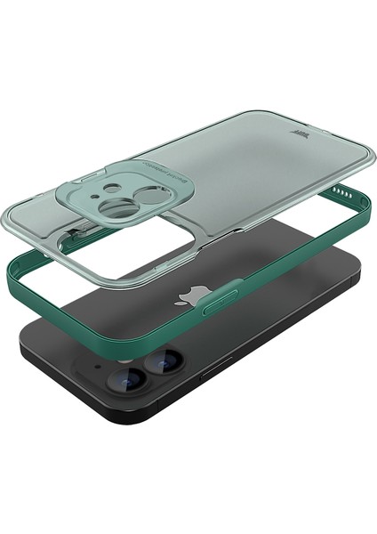 Buff Apple iPhone 12 Hybrid Corner Kılıf Yeşil modelleri