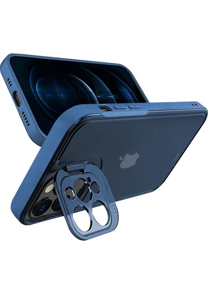 Buff iPhone 12 Pro Hybrid Corner Kılıf Blue